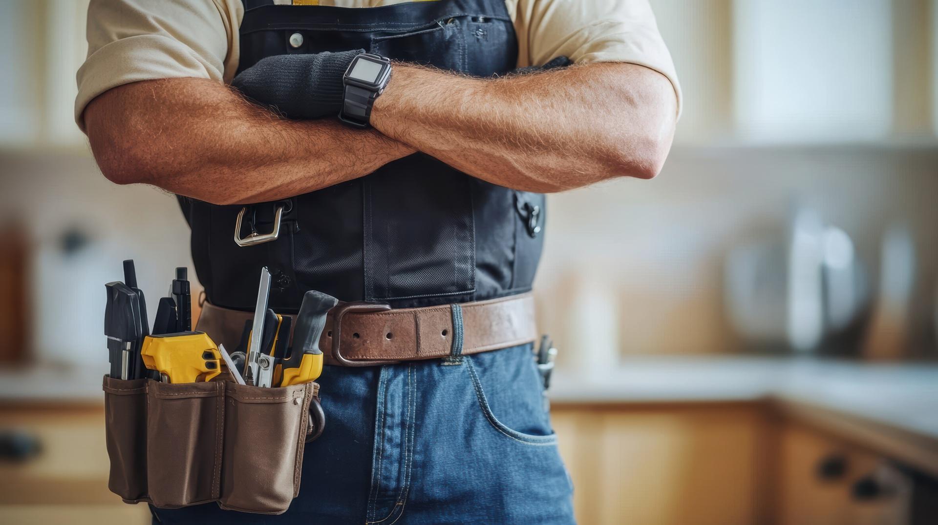 Handwerker mit Werkzeuggürtel im Einsatz | Elf Bar 600 kaufen